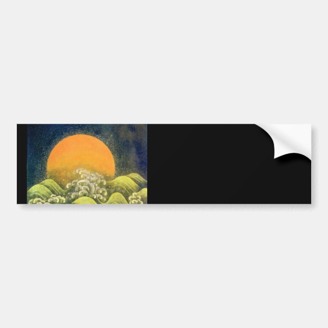 Autocollant De Voiture AMATÉRASU, GODDESS SOLEIL, vert jaune noir (Devant)