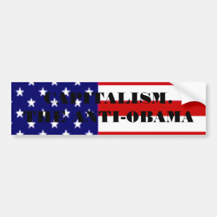 Autocollant De Voiture américain-drapeau, CAPITALISME. L'ANTI-OBAMA