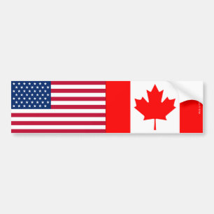 Autocollant De Voiture Américain et Canadien marque l'adhésif pour