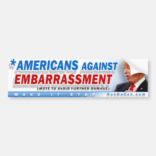 Autocollant De Voiture Américains contre l'embarras (Devant)