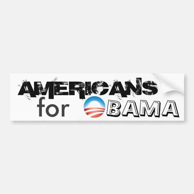 Autocollant De Voiture AMÉRICAINS pour OBAMA (Devant)