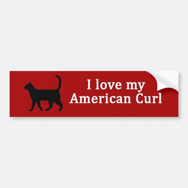 Autocollant De Voiture American Curl Love (Devant)