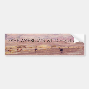 Autocollant De Voiture American Desert Horses P8670