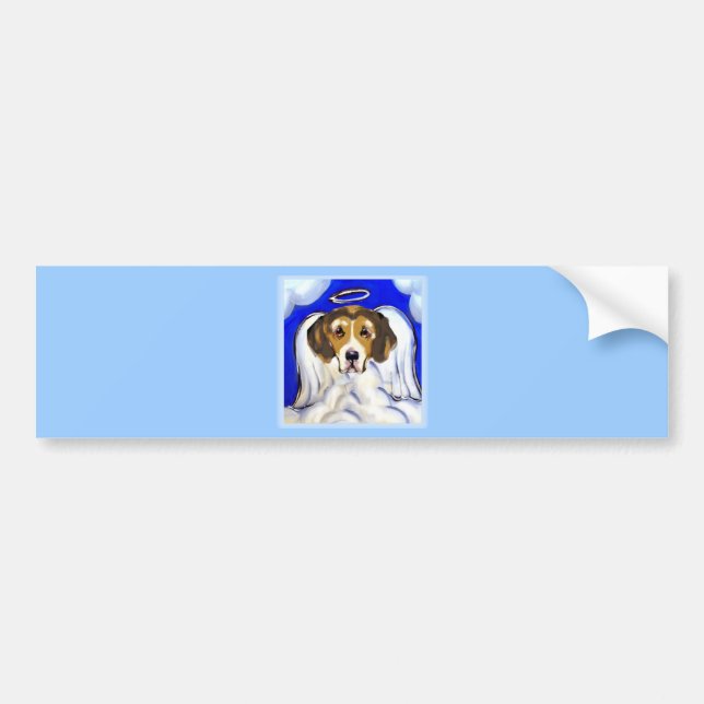 Autocollant De Voiture American Foxhound Angel (Devant)