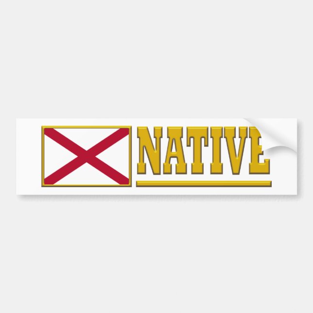 Autocollant De Voiture Amérindien de l'Alabama (Devant)