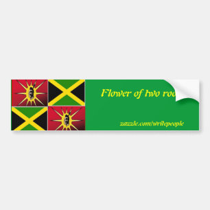 Autocollant De Voiture Amérindien et jamaïcain