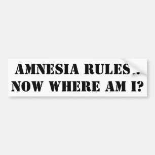 Autocollant De Voiture Amnésie