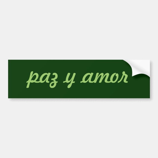 Autocollant De Voiture amor de paz y (Devant)