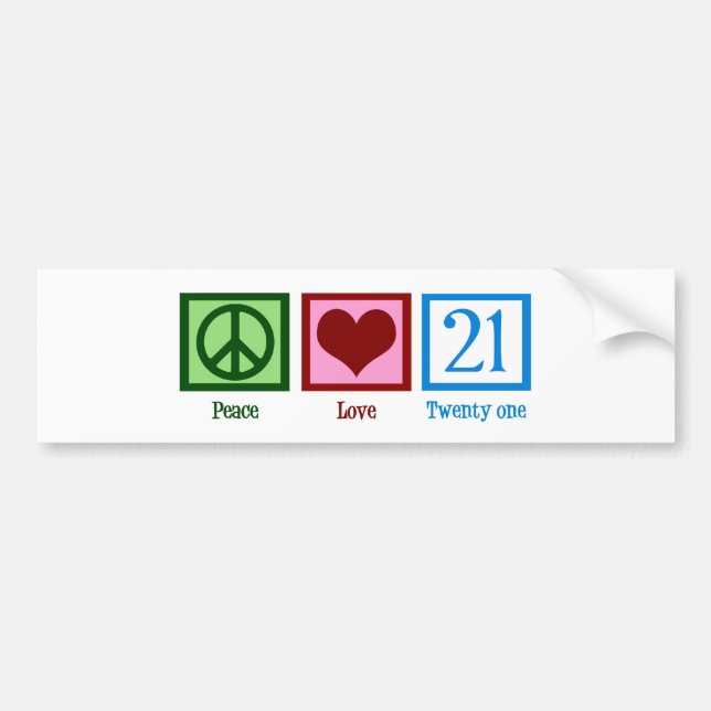 Autocollant De Voiture Amour 21 de paix (Devant)