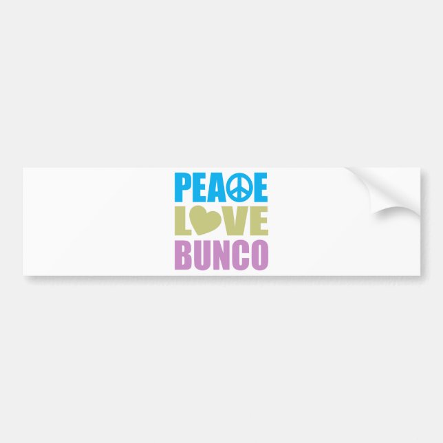 Autocollant De Voiture Amour Bunco de paix (Devant)