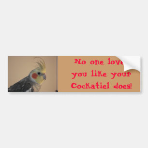 Autocollant De Voiture Amour de Cockatiel