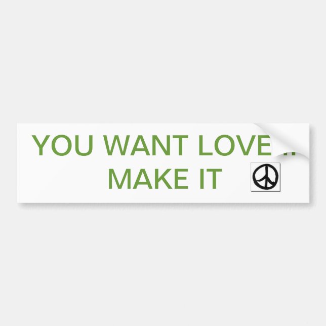 AUTOCOLLANT DE VOITURE AMOUR DE PAIX (Devant)