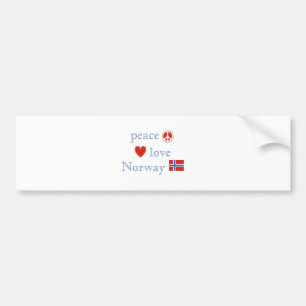 Autocollant De Voiture Amour et la Norvège de paix