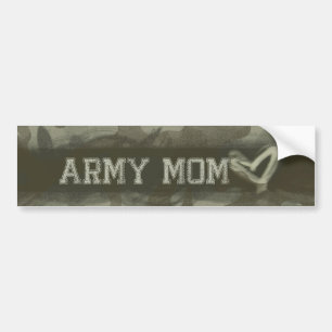 Autocollant De Voiture Amour grunge de maman d'armée de camouflage