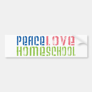 Autocollant De Voiture Amour Homeschool de paix