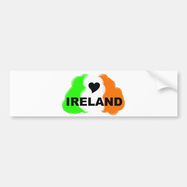 AUTOCOLLANT DE VOITURE AMOUR IRLANDE (Devant)