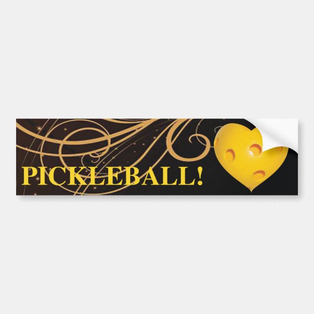 Autocollant De Voiture Amour Pickleball ! Adhésif pour pare-chocs de (Devant)