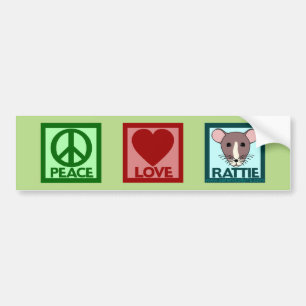Autocollant De Voiture Amour Rattie de paix