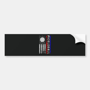 Autocollant De Voiture Amoureux de Pickleball Drapeau Américain 4 juillet