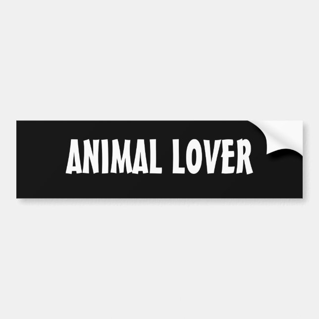 AUTOCOLLANT DE VOITURE AMOUREUX DES ANIMAUX (Devant)