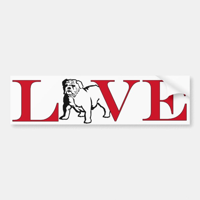 Autocollant De Voiture Amoureux des chiens Bumpersticker de Taureau (Devant)