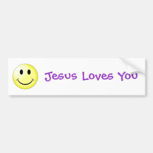 Autocollant De Voiture Amours de Jésus de sourire vous adhésif pour