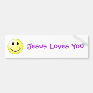 Autocollant De Voiture Amours de Jésus de sourire vous adhésif pour