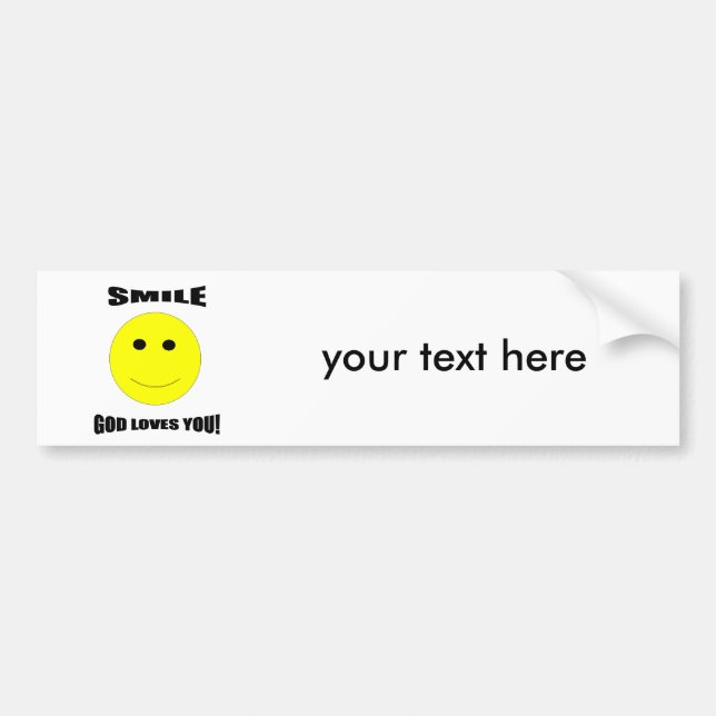 Autocollant De Voiture Amours d'un dieu de sourire vous adhésif pour (Devant)