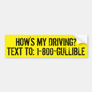 Autocollant De Voiture Amusant comment est mon chauffeur de conduite goul