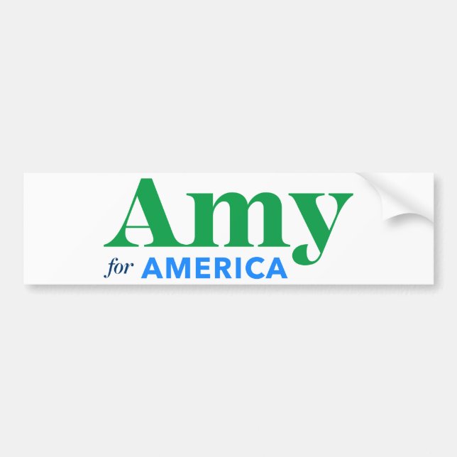 Autocollant De Voiture Amy Klobuchar 2020 Amy pour le président (Devant)