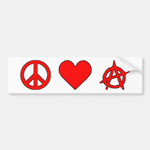 Autocollant De Voiture Anarchie d'amour de paix
