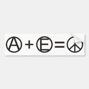 Autocollant De Voiture Anarchie + Égalité = paix