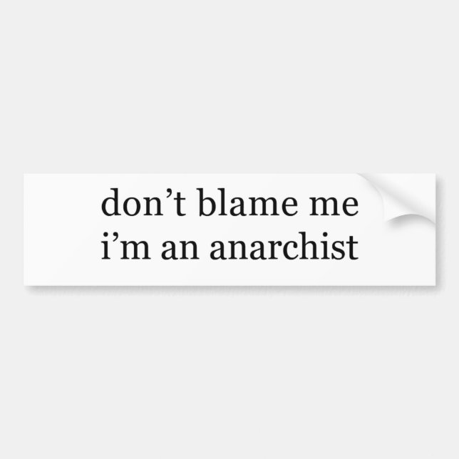 Autocollant De Voiture anarchiste (Devant)
