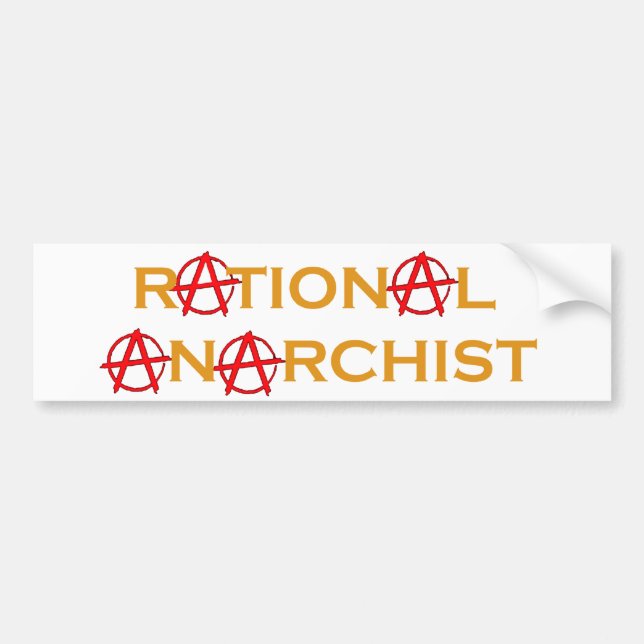 Autocollant De Voiture Anarchiste rationnel (Devant)