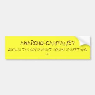 Autocollant De Voiture anarcho-capitaliste