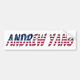 Autocollant De Voiture Andrew Yang candidat démocrate à la présidentielle