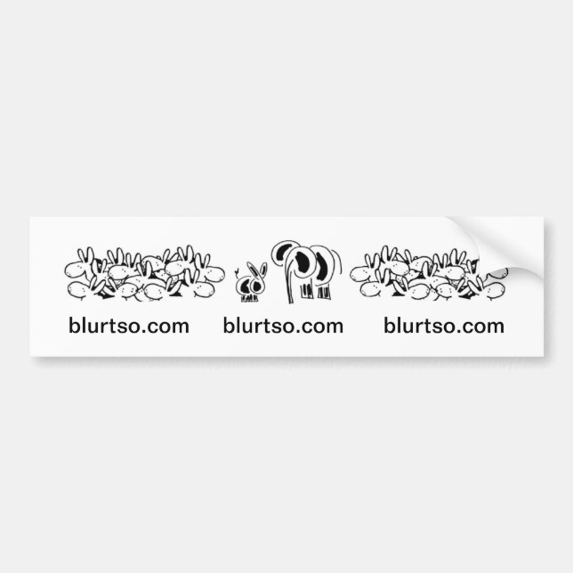 Autocollant De Voiture ânes et éléphant chez blurtso.com (Devant)