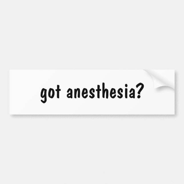 Autocollant De Voiture anesthésie obtenue ? (Devant)