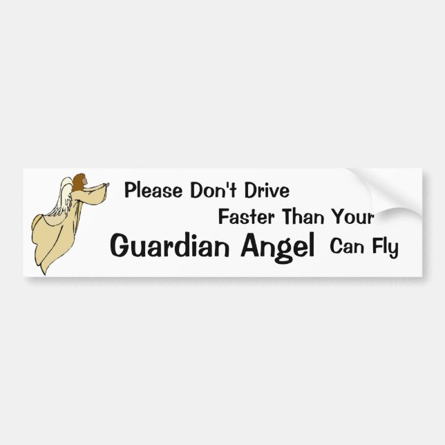 Autocollant De Voiture Ange Bumper Sticker du Guardian africain (Devant)