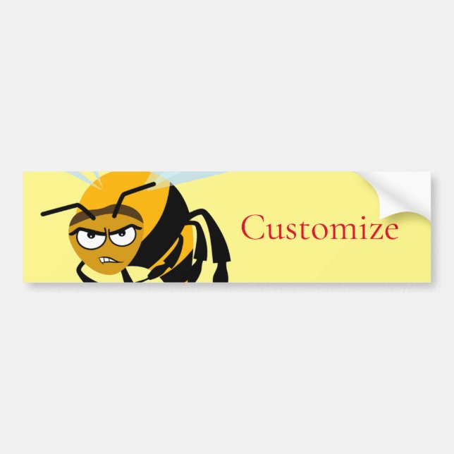 Autocollant De Voiture Angry Bee Thunder_Cove (Devant)