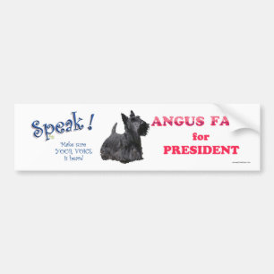 Autocollant De Voiture Angus Fala pour PRÉSIDENT