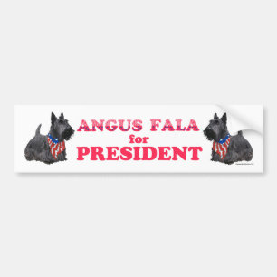 Autocollant De Voiture Angus Fala, PRÉSIDENT