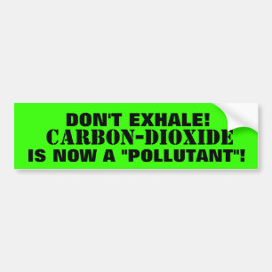 Autocollant De Voiture Anhydride carbonique - le "POLLUANT" que VOUS