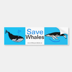 Autocollant De Voiture Animal en voie de disparition - Sauvez les BALEINE