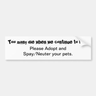 Autocollant De Voiture Animaux de compagnie Adoption Stérilisation Castra