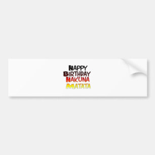 Autocollant De Voiture Anniversaire allemand Hakuna Matata Art Imprimer