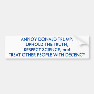 AUTOCOLLANT DE VOITURE ANNOY DONALD TRUMP