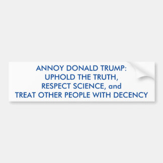 AUTOCOLLANT DE VOITURE ANNOY DONALD TRUMP