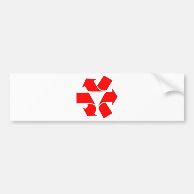 Autocollant De Voiture Annuler le recyclage du symbole (Devant)