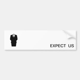 Autocollant De Voiture Anonyme attendez-nous